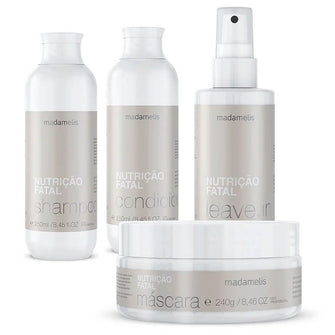Madamelis Nutrição Fatal Kit Shampoo, Condic Máscara e Leave-in - eCosmeticsBrazil